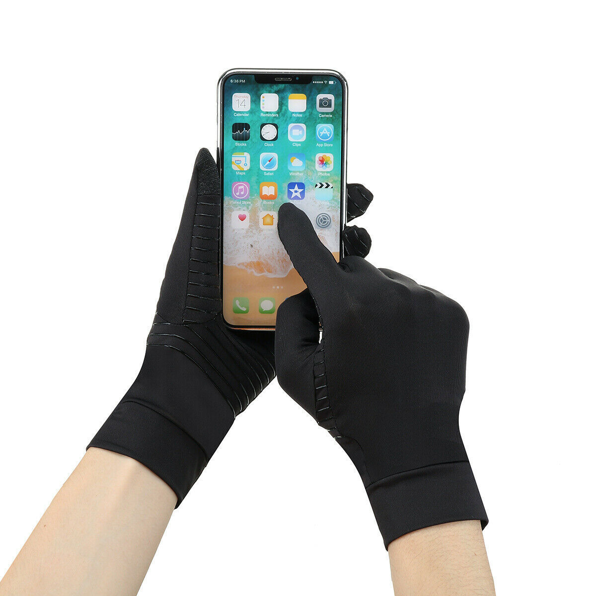 2 Pairs Copper Arthritis Compression Gloves Hand Joint Support Pain Relief Sport