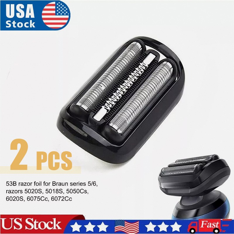Braun 5/6 Series: 2x 53B Shaver Foil & Cutter, Precise, Original Fit, Durable