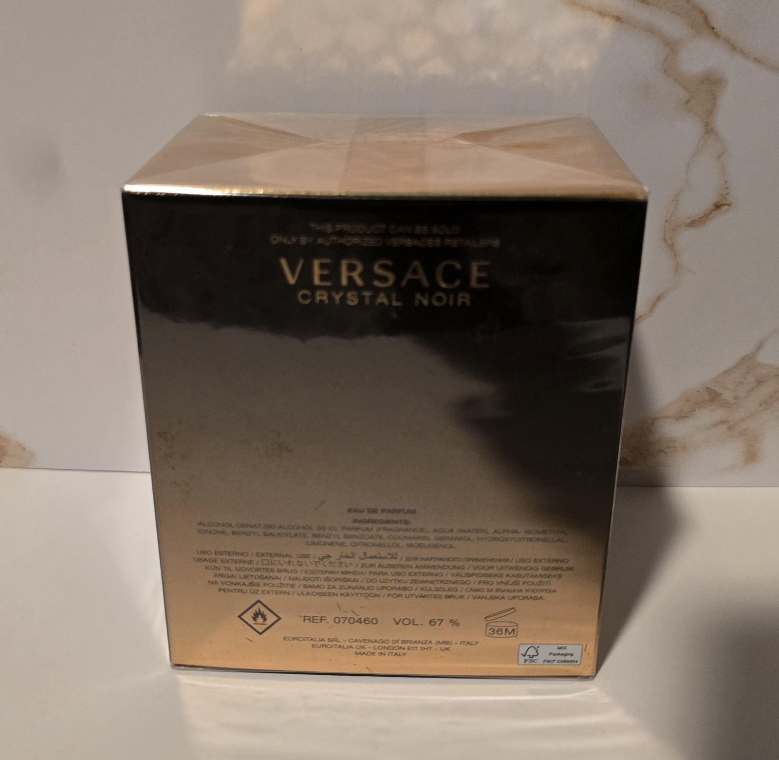 Versace Crystal Noir EDP 3.0oz 90ml Women Perfume New Factory Sealed