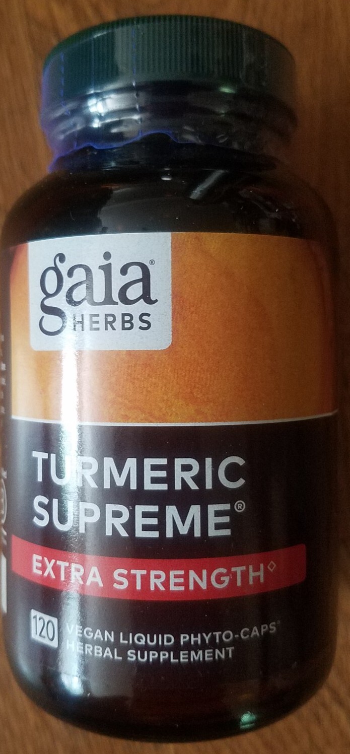 Gaia Herbs Turmeric Supreme Extra Strength 120 Veg Caps Exp.4/26 Fast Free Ship