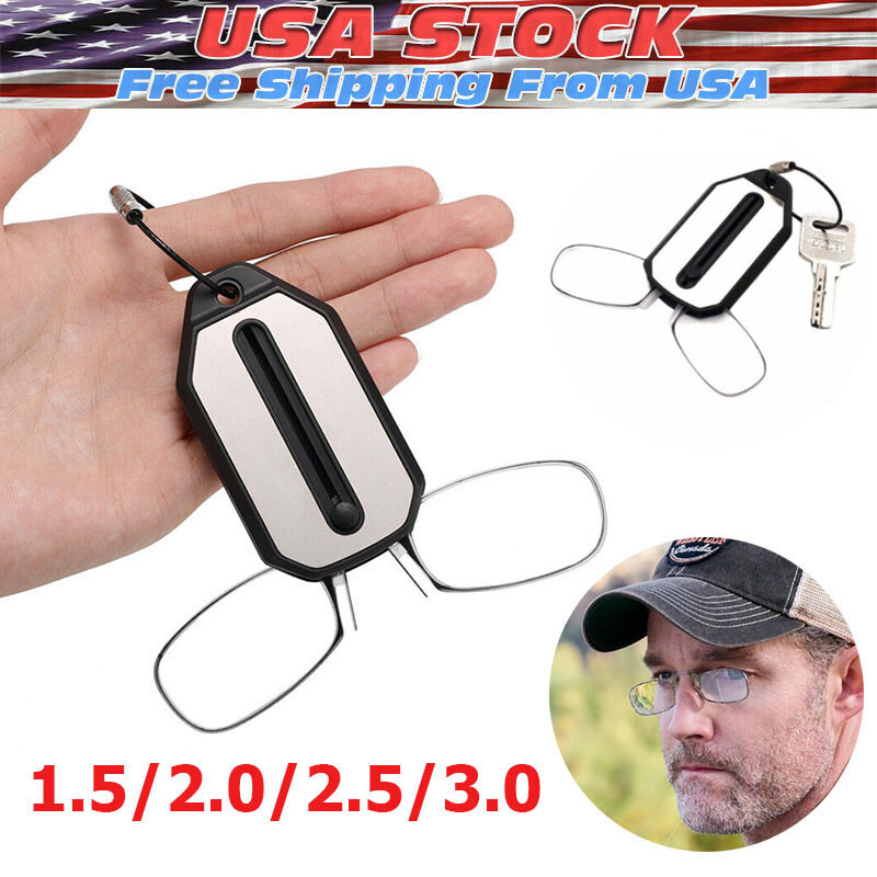Ultra Thin Reading Glasses Nose Clip Optics Presbyopic +1.0 +1.5 +2.0 +2.5 +3.0