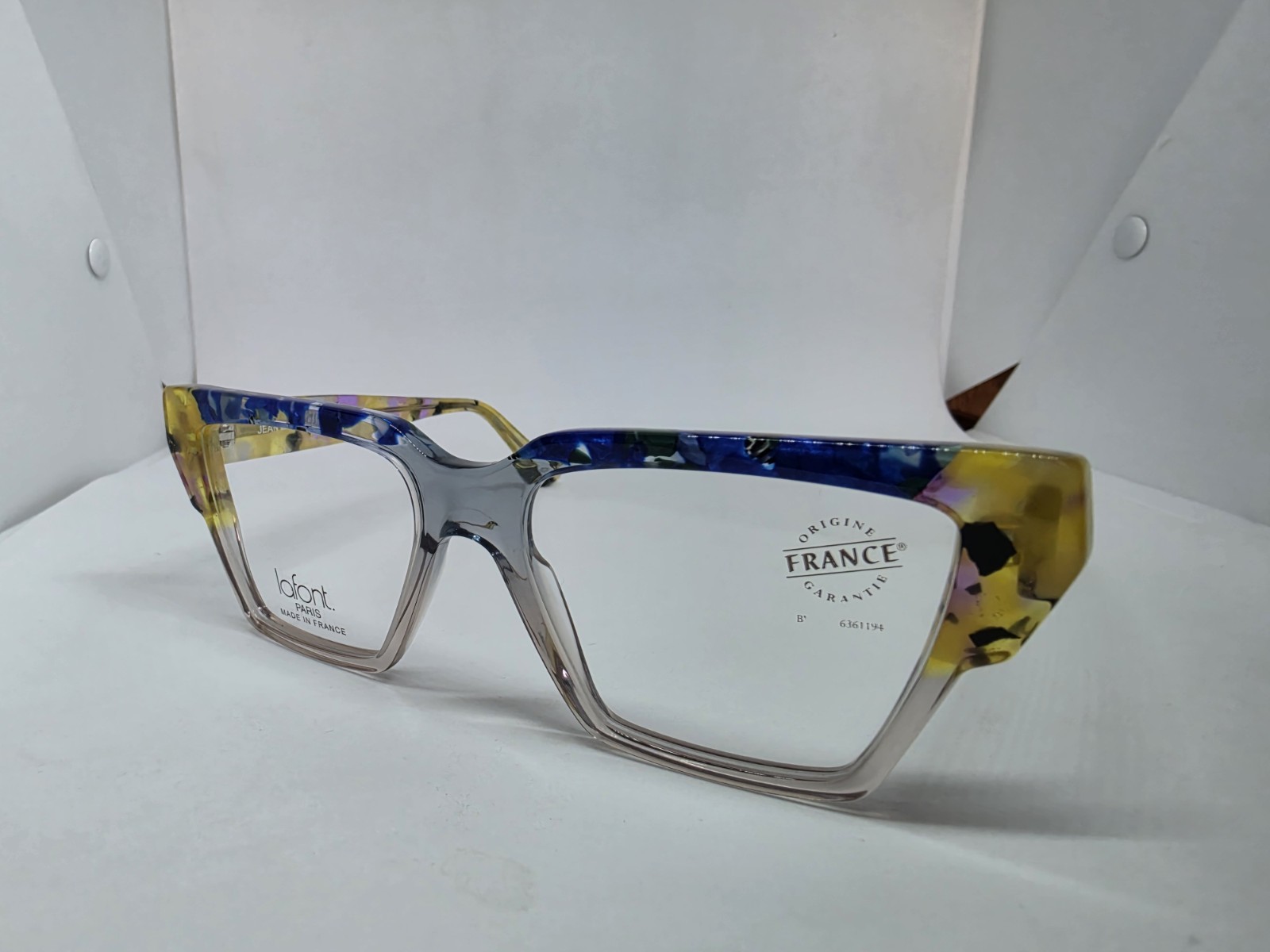 JEAN LAFONT PARIS INOUIE 3155E YELLOW BLUE EYEGLASSES NEW AUTHENTIC FRANCE