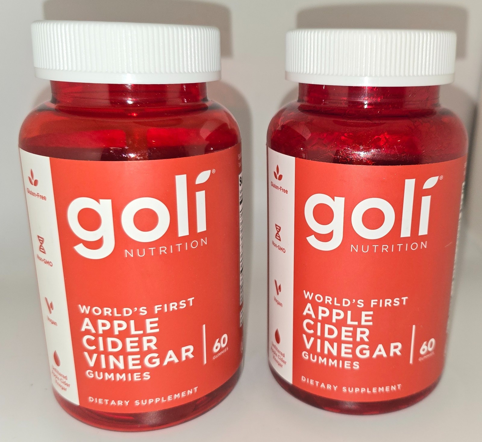2 Pack Goli Nutrition Apple Cider Vinegar Gummies Vitamin B12 60 Ct Ea Exp 03/27