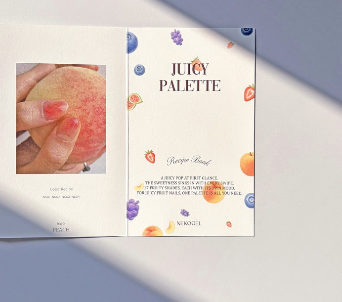 NEKOGEL Juicy Palette Syrup Gel Strawberry Collection Soak Off Nail Gel K-Beauty