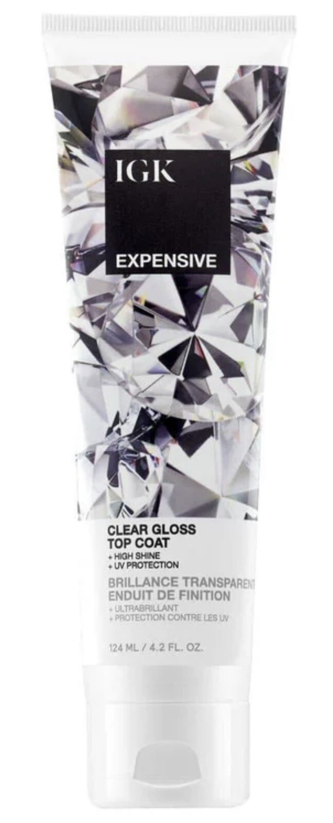 IGK EXPENSIVE HIGH SHINE CLEAR GLOSS TOP COAT TREATMENT.