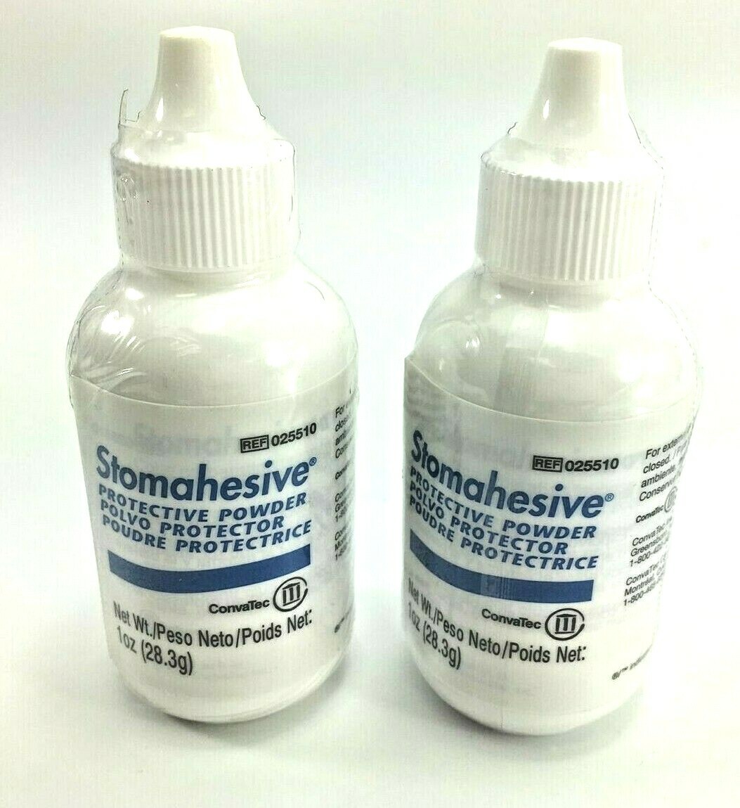 2 Bottles Convatec 025510 Stomahesive Protective Powder 1oz/Bottles Exp 11/24-26