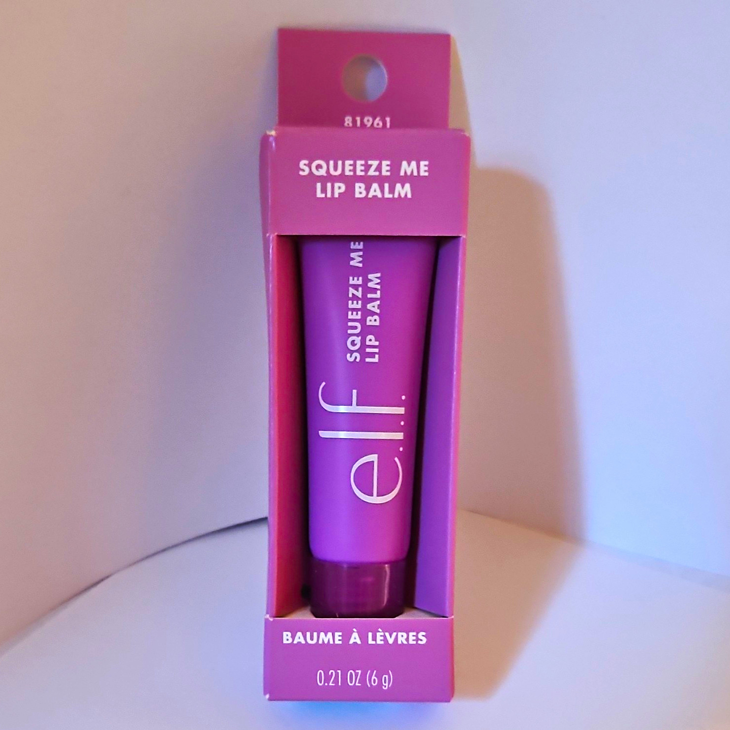 e.l.f. Squeeze Me Grape Lip Balm Hyaluronic Acid + Shea Butter 0.21 oz