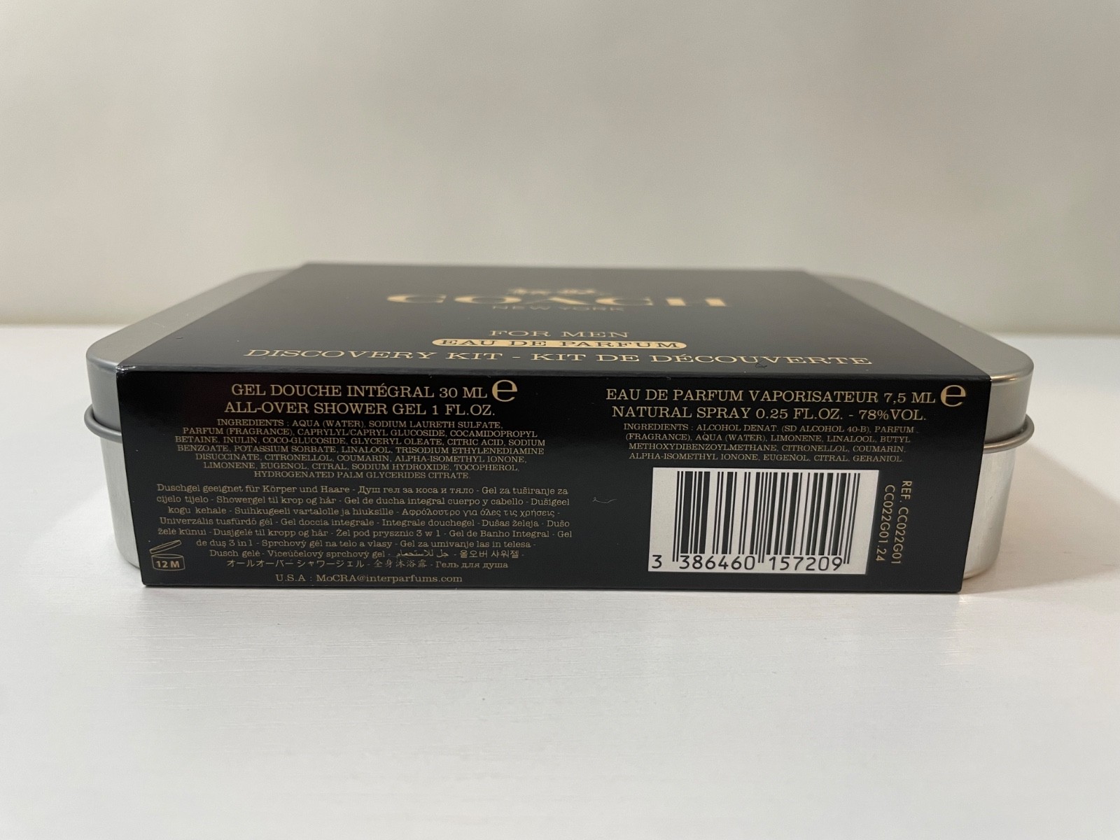 COACH Men Eau De Parfum Spray 0.25oz / 7.5ml + Shower Gel 1oz Travel Set NIB