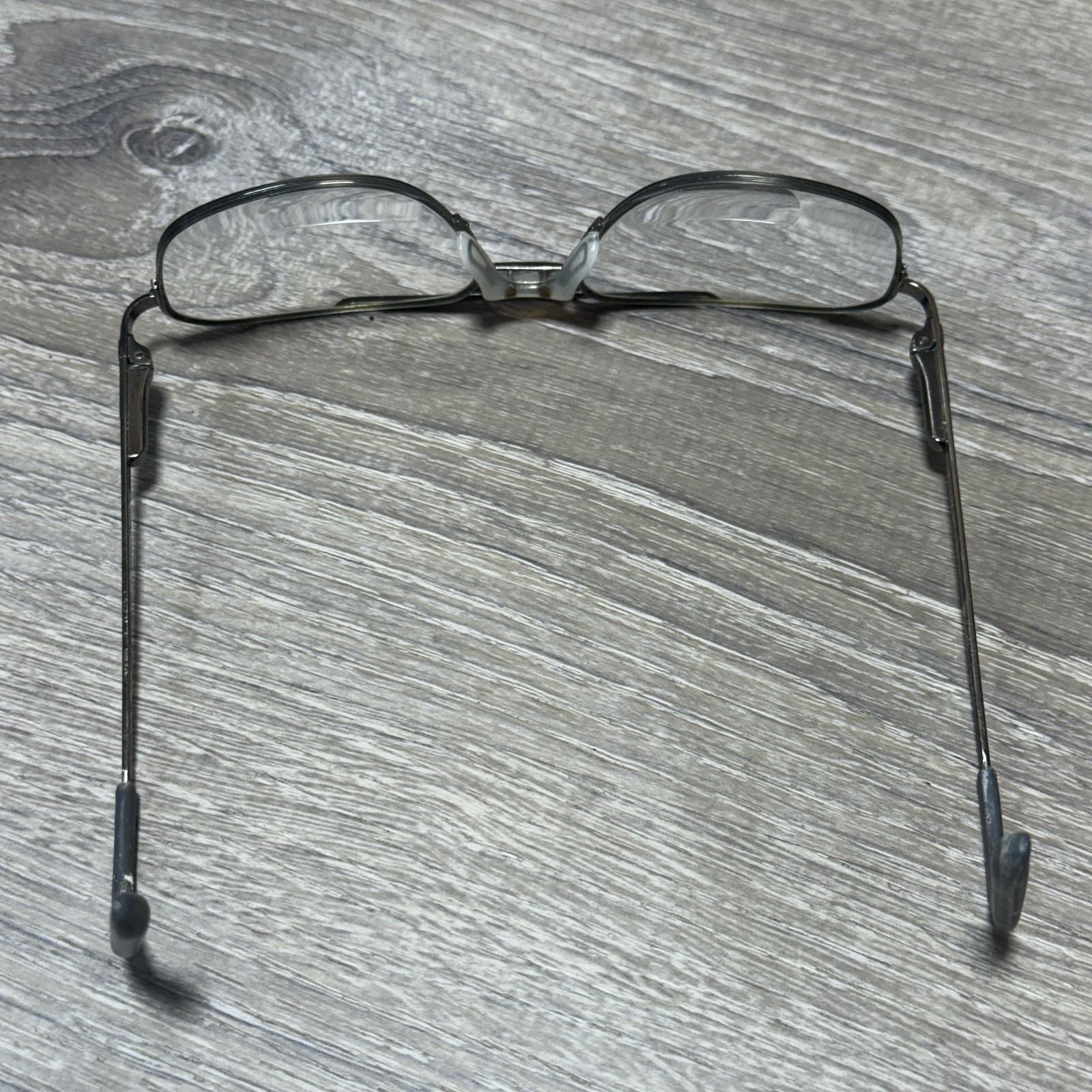 Metal Eyeglass Frames 58mm Rectangular Aviator Gunmetal RX Optical CE