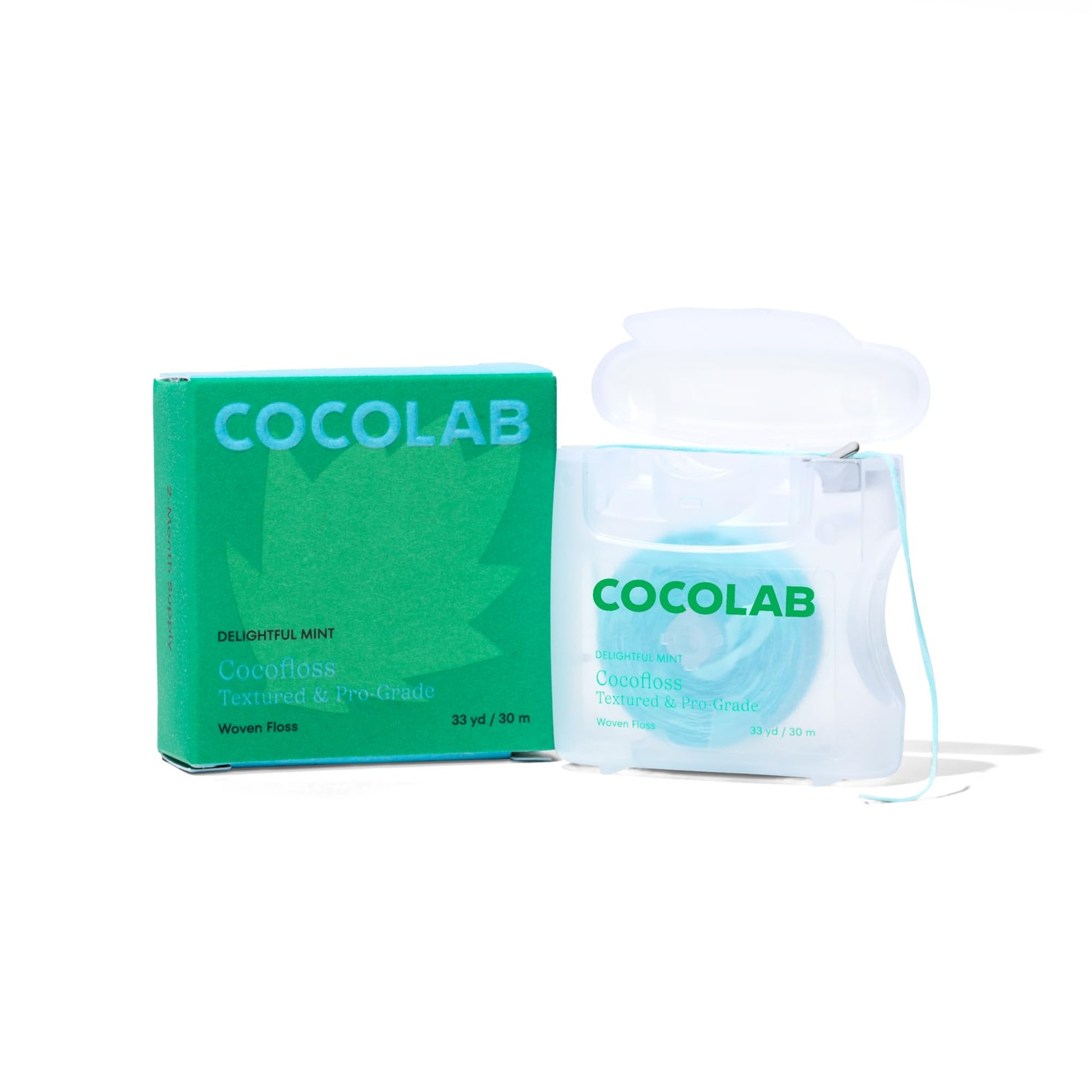 Cocofloss Expanding Woven Dental Floss by Cocolab, Waxed Tooth Floss for Daily