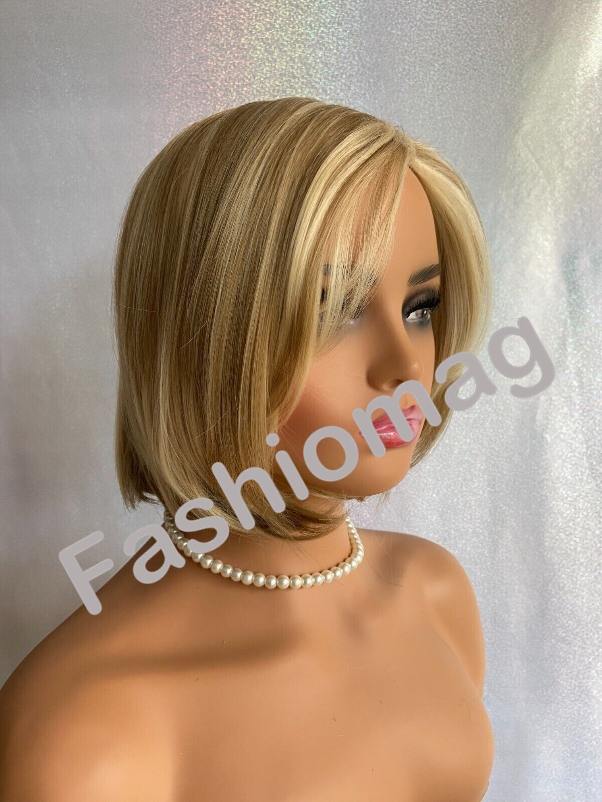 Soft Blonde Mix Medium Wavy Layered Heat Friendly Synthetic Hair Capless Wig