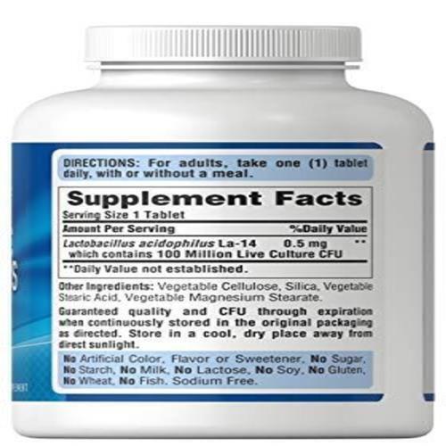Puritan’s Pride Probiotic Supplement, Acidophilus, 250 Count (Pack of 1)