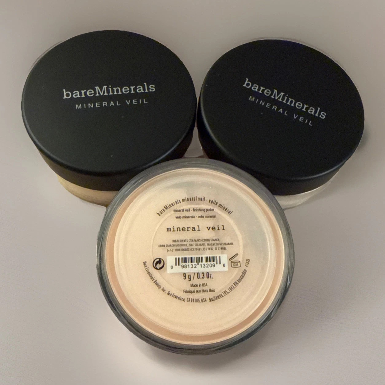 3 Pack – BareMinerals The Original Mineral Veil Finishing Powder XL 9g – 0.3 Oz.