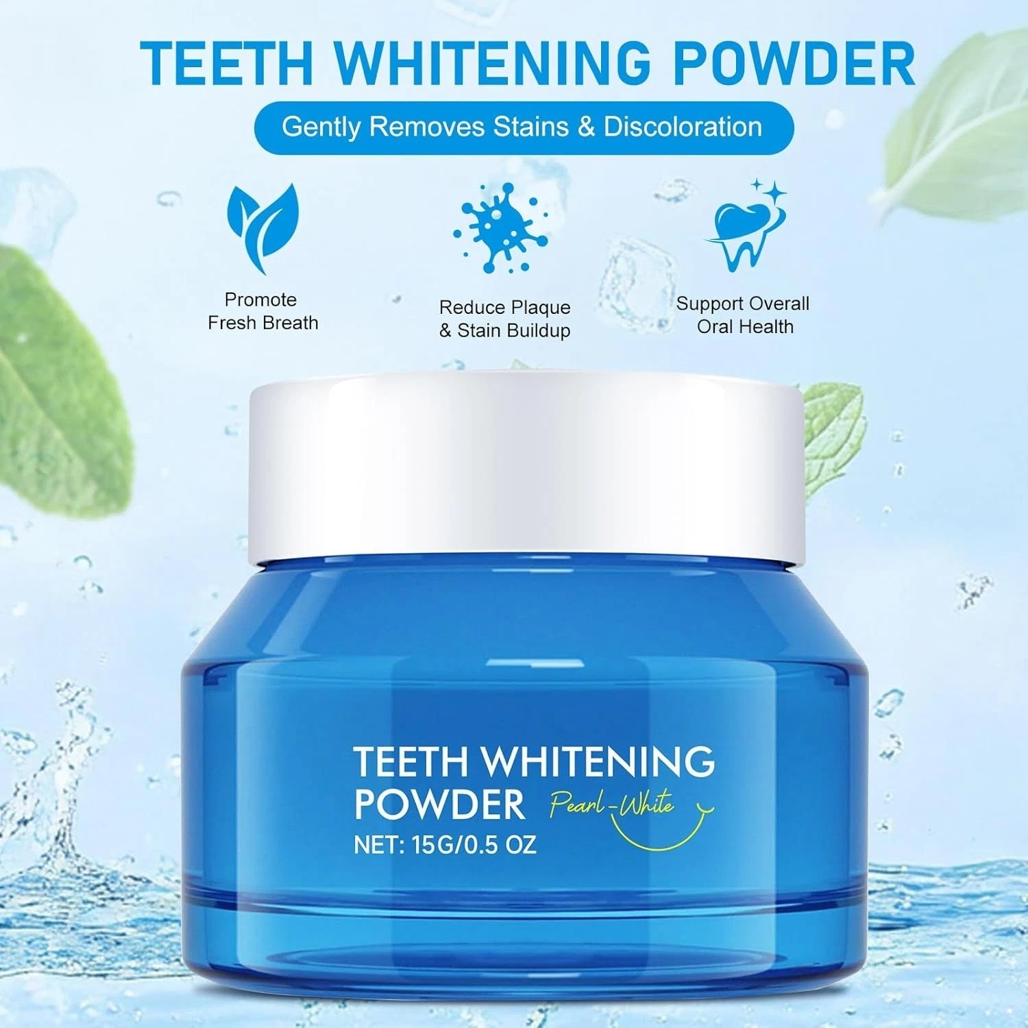 Teeth Whitening Powder Instant Stain Removal Bright White Smile Oral Care Formul