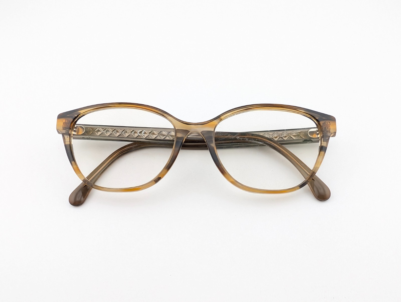 Chanel Eyeglasses, Frames Only, 3402 c.1659 Brown, 52-17-140, Plastic, Italy