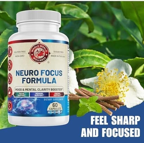 Neuro Focus Formula | Supports Mental Clarity & Focus | Vitamin A,C,D,E,B6 | Glu