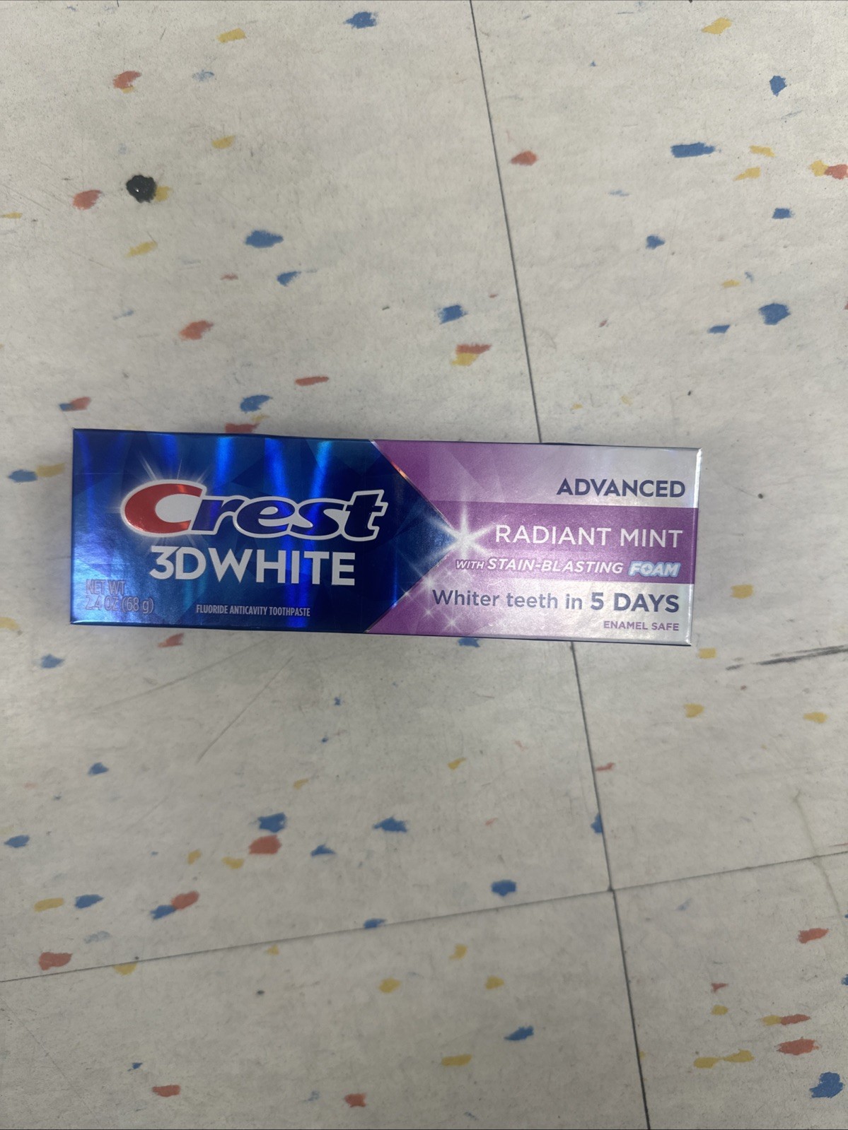 2 Pack Crest 3D White Advanced Radiant Mint Toothpaste 2.4 oz Each Exp. 3/29