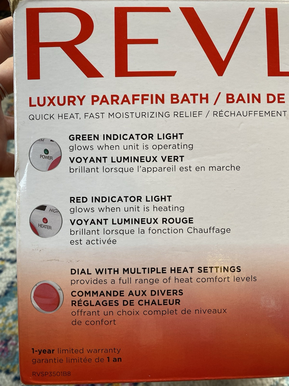 NIB Revlon Luxury Paraffin Bath| for Soft Hands, Elbows & Feet, White & Pink