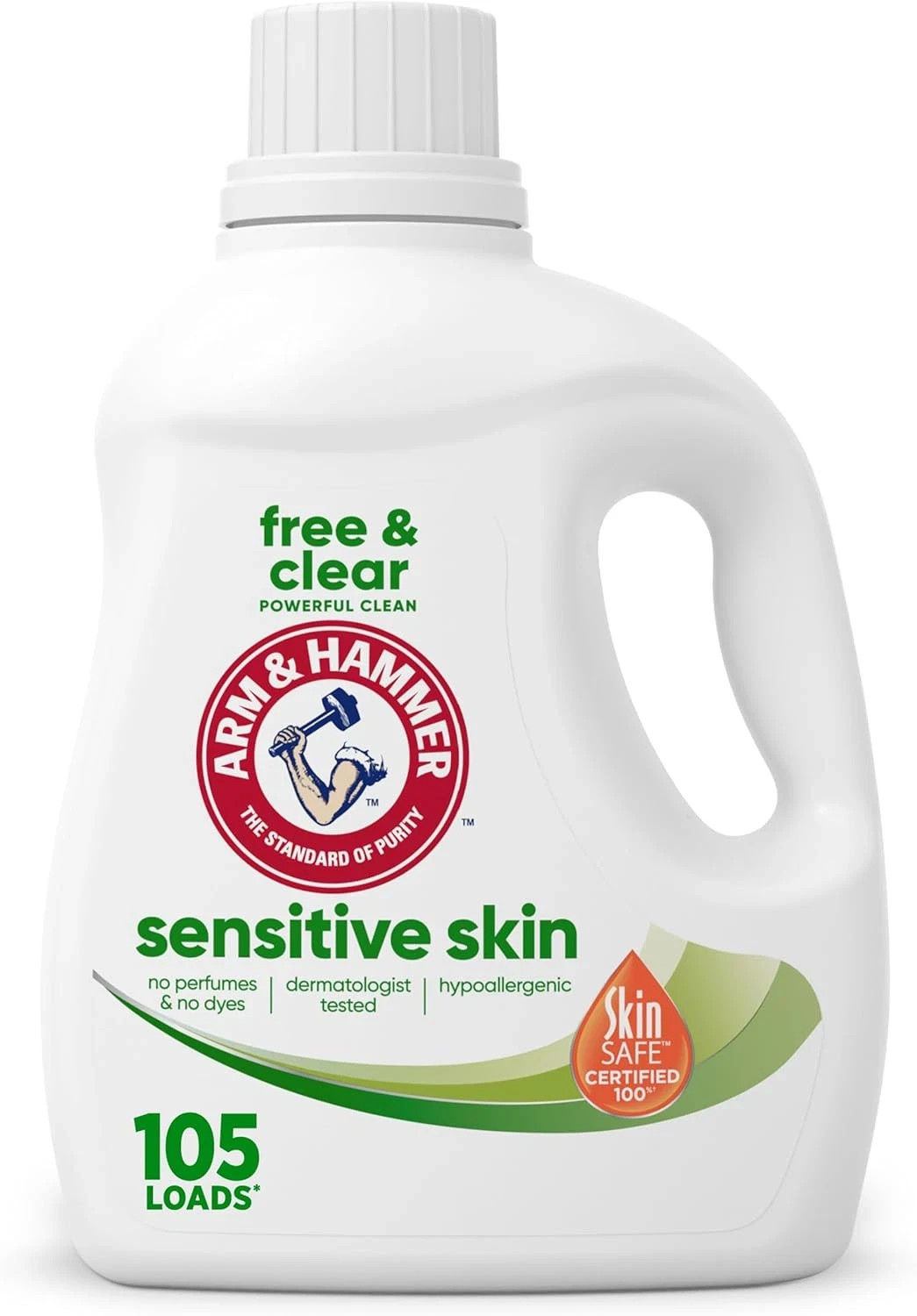 Sensitive Skin Free & Clear Liquid Laundry Detergent, 105 Fl Oz, 105 Loads