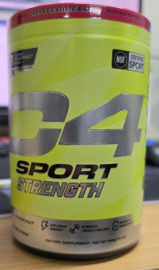 C4 Sport Strength, Pre-Workout, Watermelon, 20 Servings EXP: 02/2026