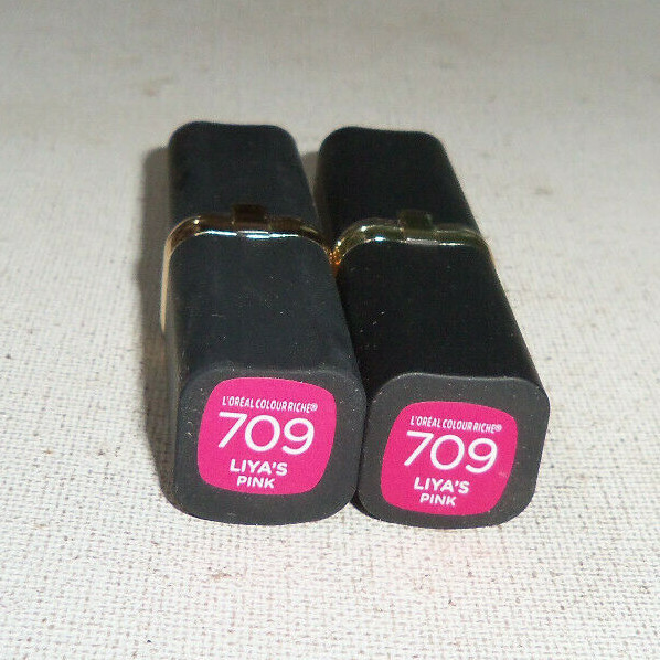 2 tube lot LOREAL COLOUR RICHE EXCLUSIVE COLLECTION LIPSTICK 709 LIYA’S PINK uns