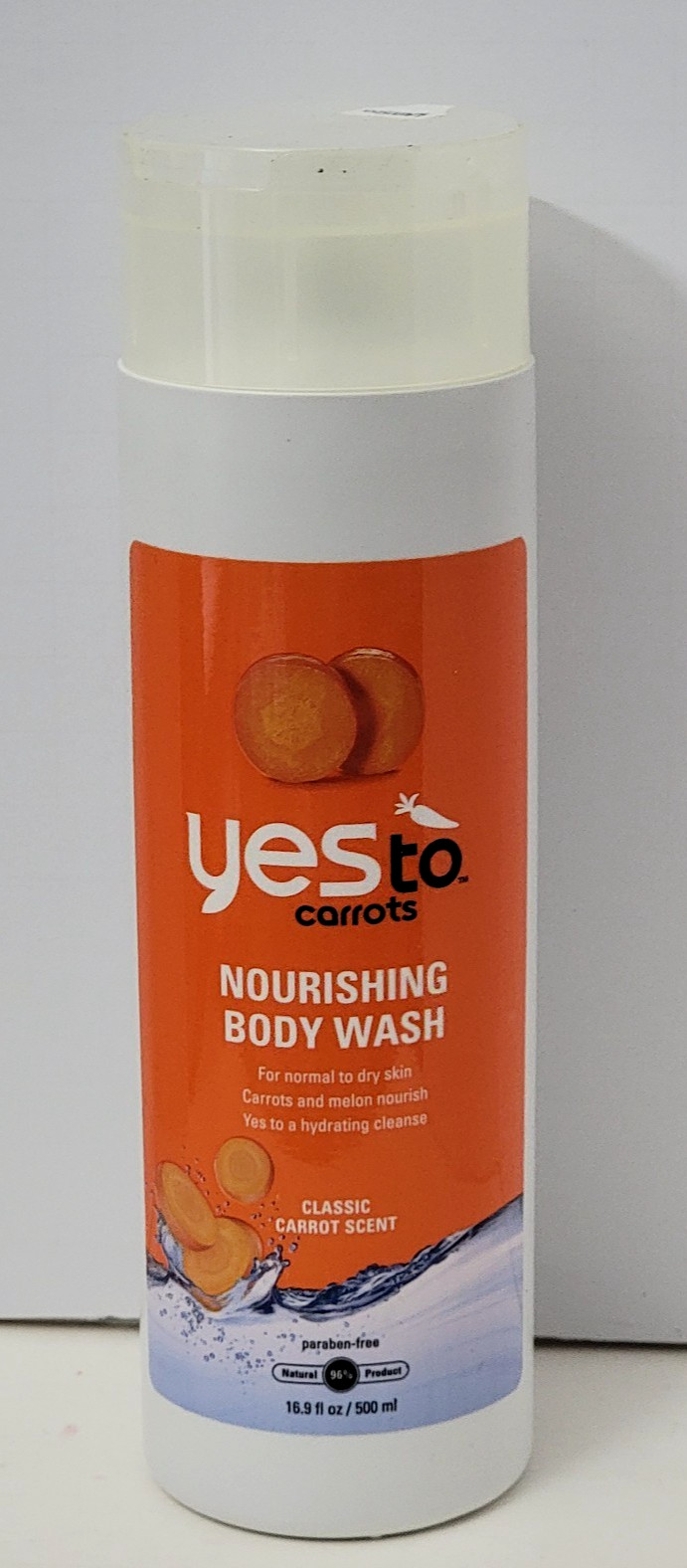 YES TO CARROTS NOURISHING BODY WASH 16.9 fl oz / 500 ml FOR NORMAL TO DRY SKIN
