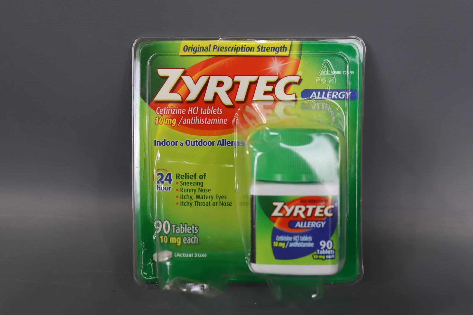 Zyrtec 24 Hour Allergy Relief Tablets – 90ct (Exp: 01/28/2026 )