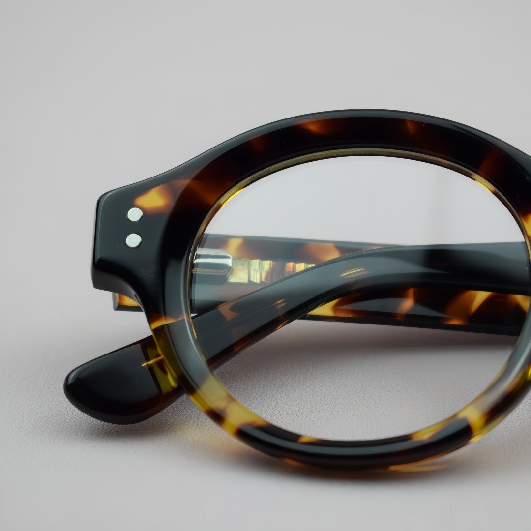 Hand made Glasses Retro Round Full Rim Antique Eyeglass Frames Unisex Eyewear