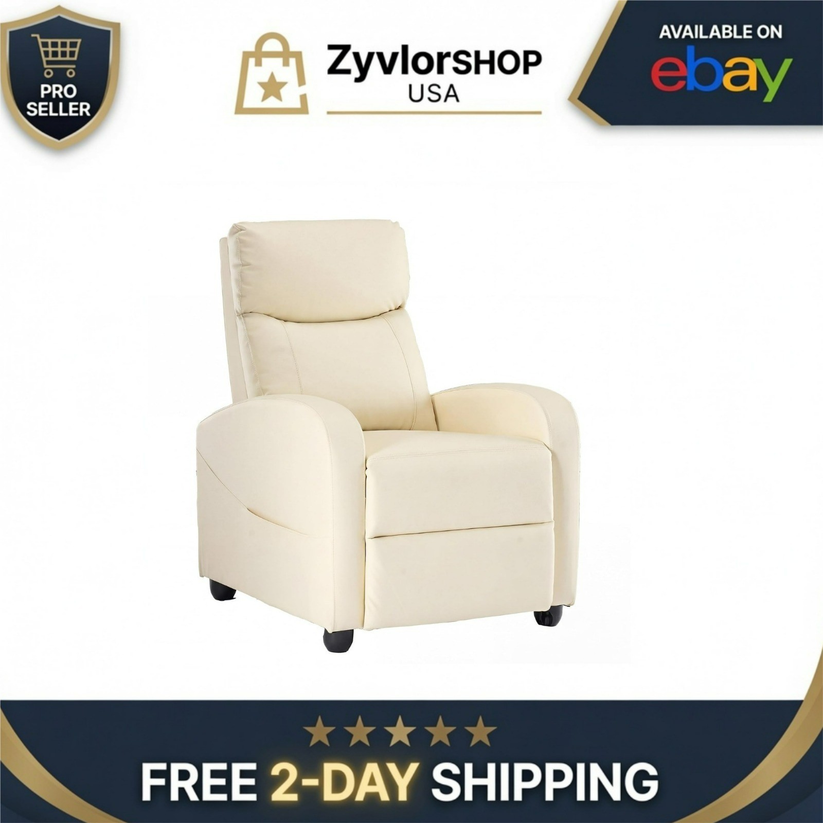 Sweetcrispy Massage Recliner Chair with Lumbar Support – Beige
