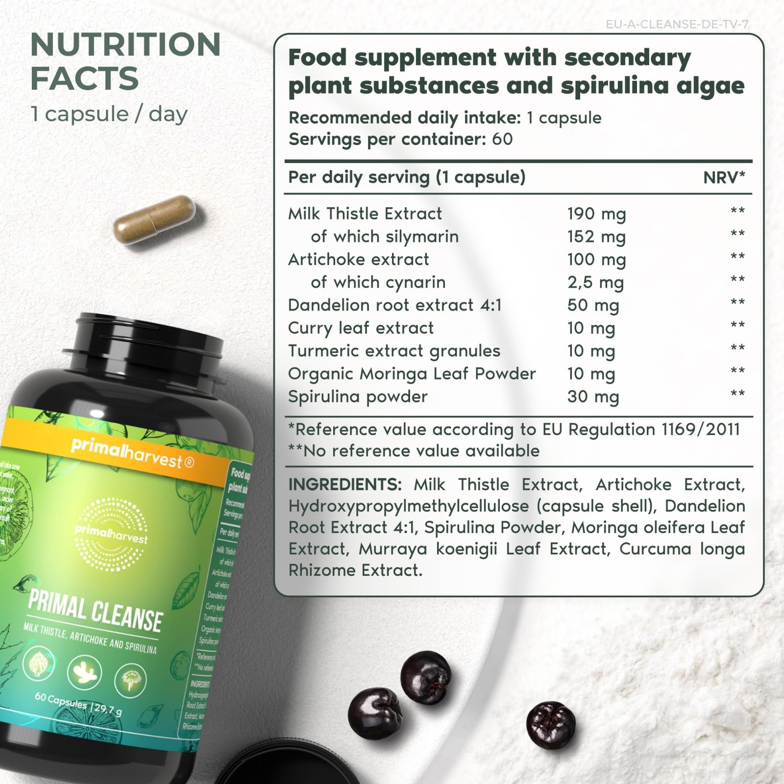 Full Body Detox Cleanse for Liver, Kidney, Gut & Intestinal Health – 60 Capsules