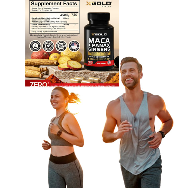Extracto 20:1 de cápsulas de raíz de maca + extracto coreano de Panax Ginseng 1