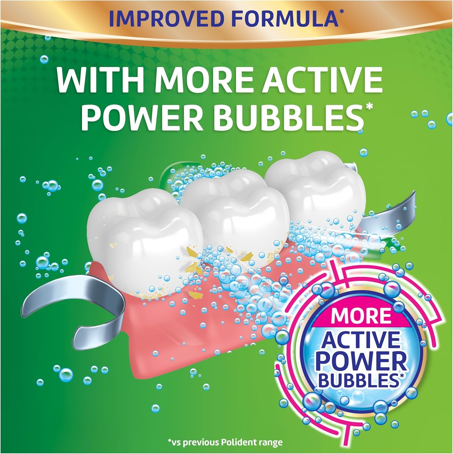Polident Overnight Whitening Antibacterial Dental Appliance Cleanser Tablets, 90