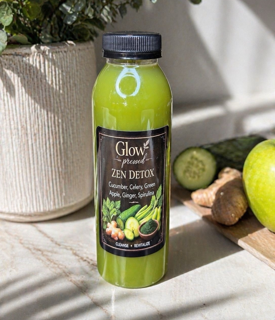 Glow pressed Zen Detox Juice Drink
