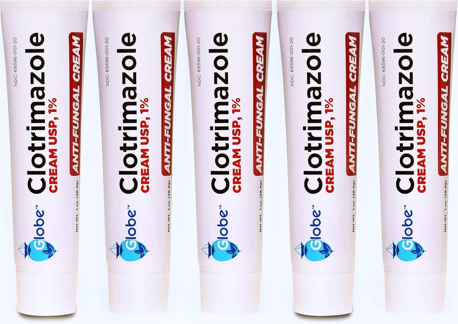 5 Pack Anti-Fungal Cream Cure Athletes Foot, Jock Itch,Compare to Lotrimin AF 1%