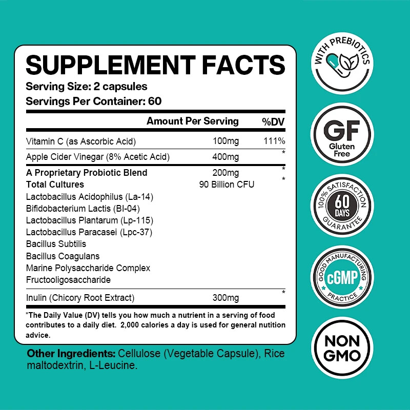 90 Billion Probiotics CFU Gut Health Capsules-Relieve bloating,Help defecation