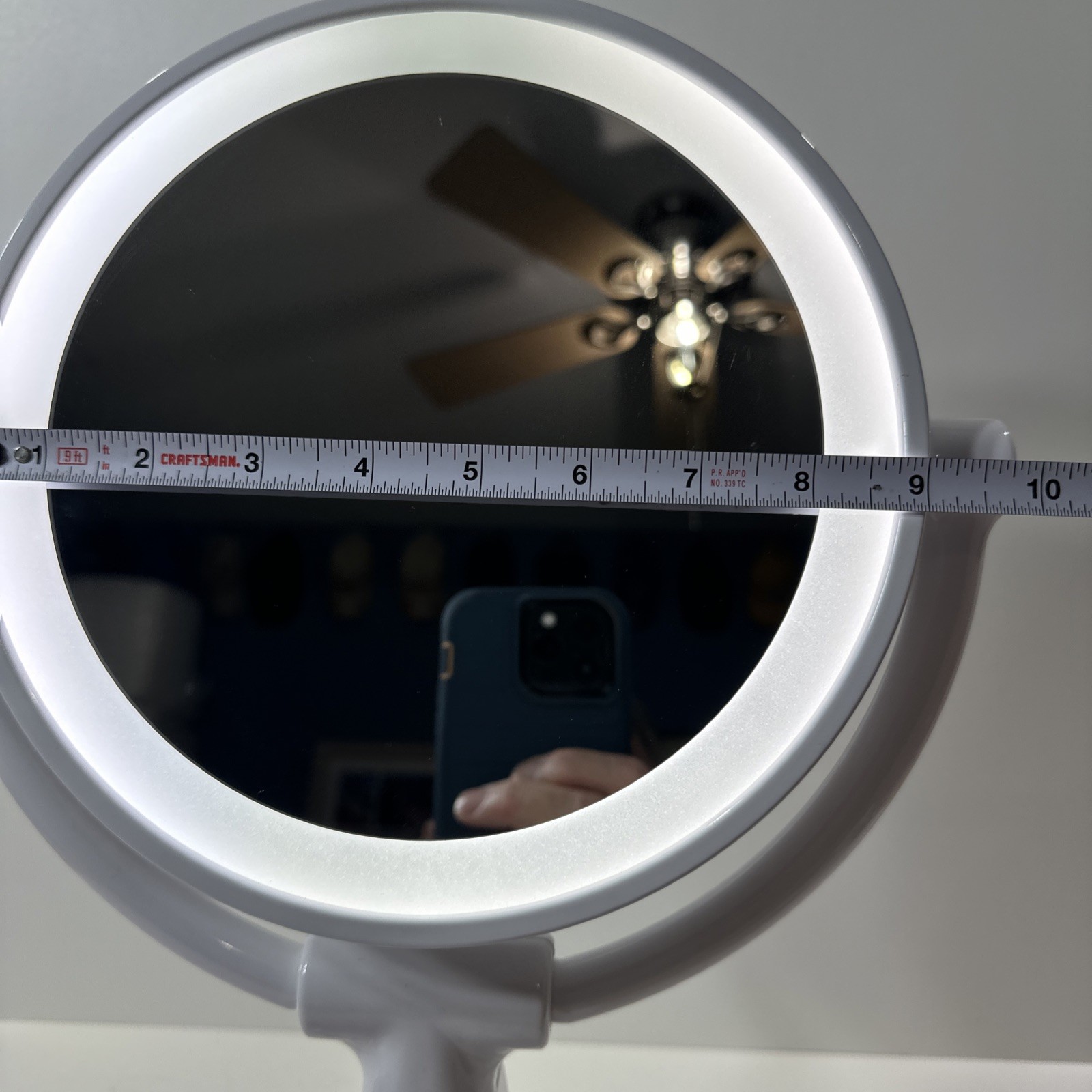 Zadro Max Bright Sunlight Round Vanity Mirror LED Light Adjustable Model MAX110