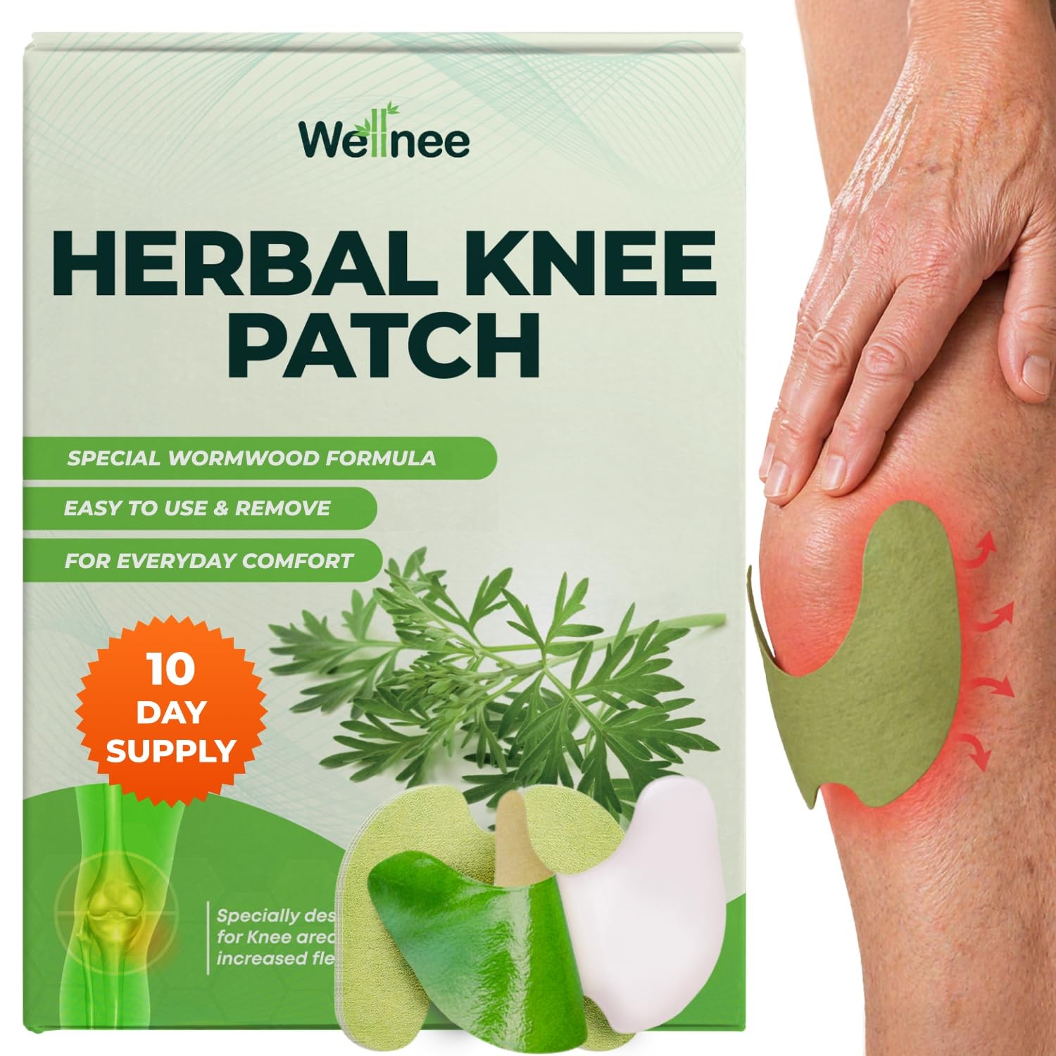 Wellnee Original Herbal Knee Patch – Wellknee Plaster For Knee Support Muscle