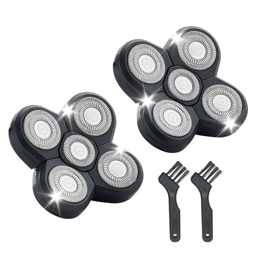 360° Rotary Replacement Shaver Heads – 5 Cozy Blades for Gentle, Safe Shaving