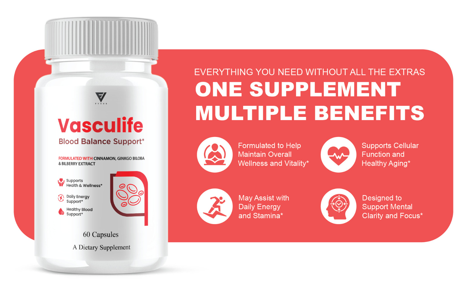 (2 Pack) Vasculife Blood Balance, Vasculife Advanced Blood Health (120 Capsules)
