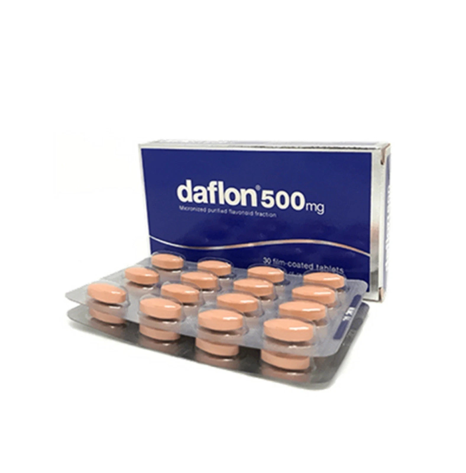 Daflon 500mg Tablets for Hemorrhoids Treatment, 30 Count free shipping