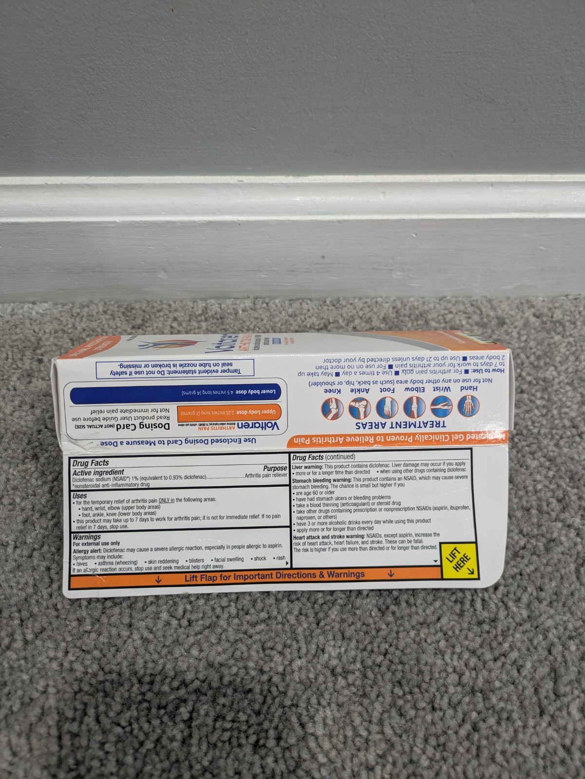 Voltaren Topical Arthritis Pain Relief Gel for Joint Support 1.76oz Exp 10/2028