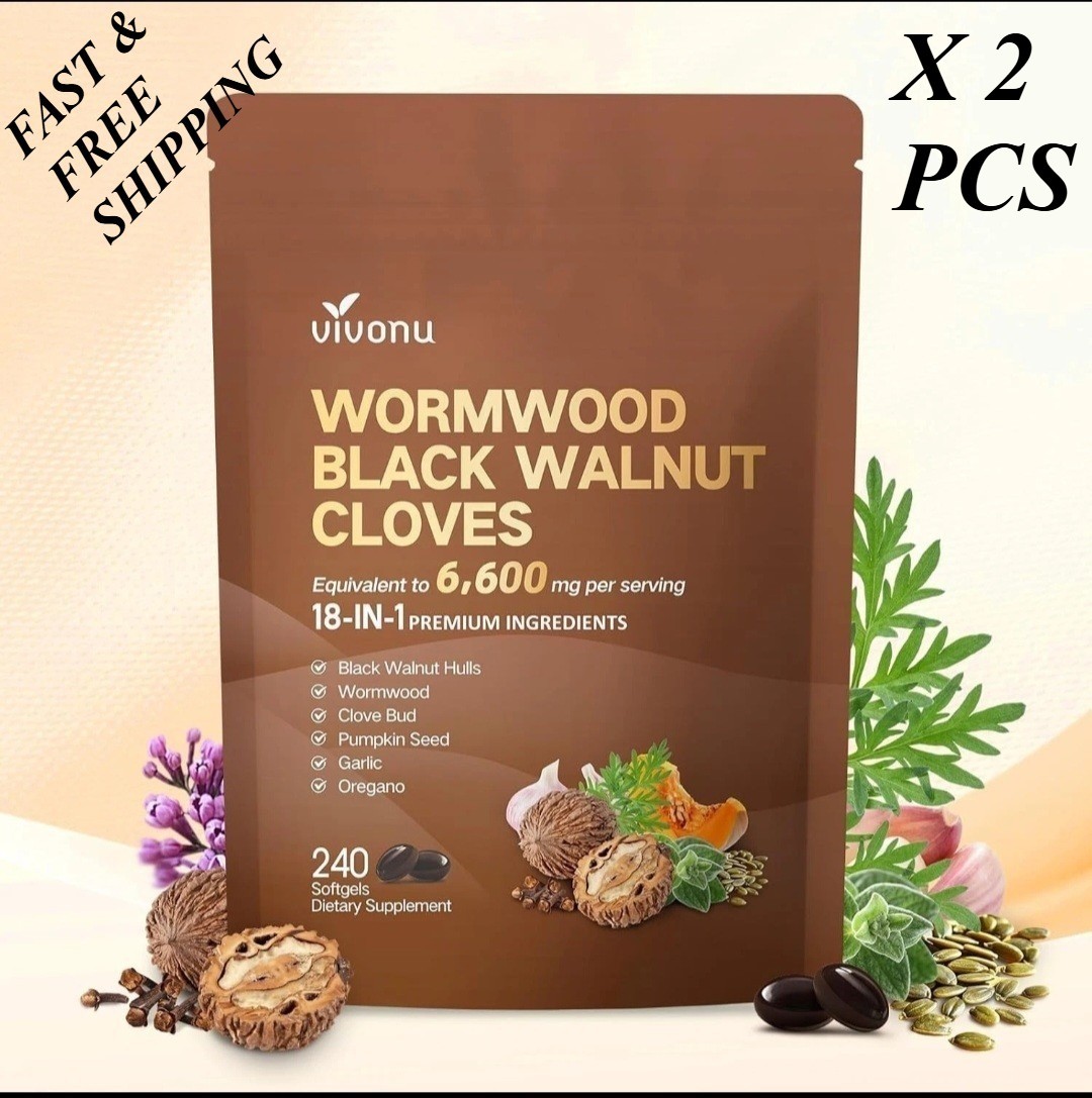 NEW LUXRY Vivonu Wormwood Black Walnut Cloves 240 Softgels FAST SHIPPING
