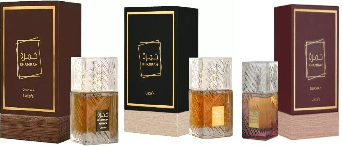 Lattafa Khamrah Collection Set Khamrah, Khamrah Qahwa, and Khamrah Dukhan