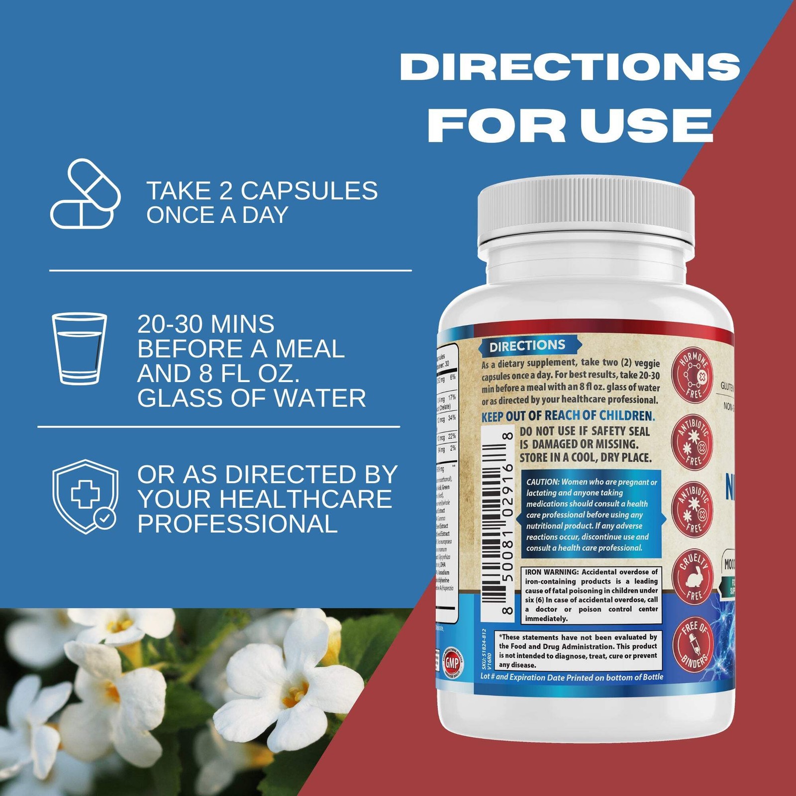 Neuro Focus Formula. Supports Mental Clarity & Focus. Vitamin A,C,D,E,B6…