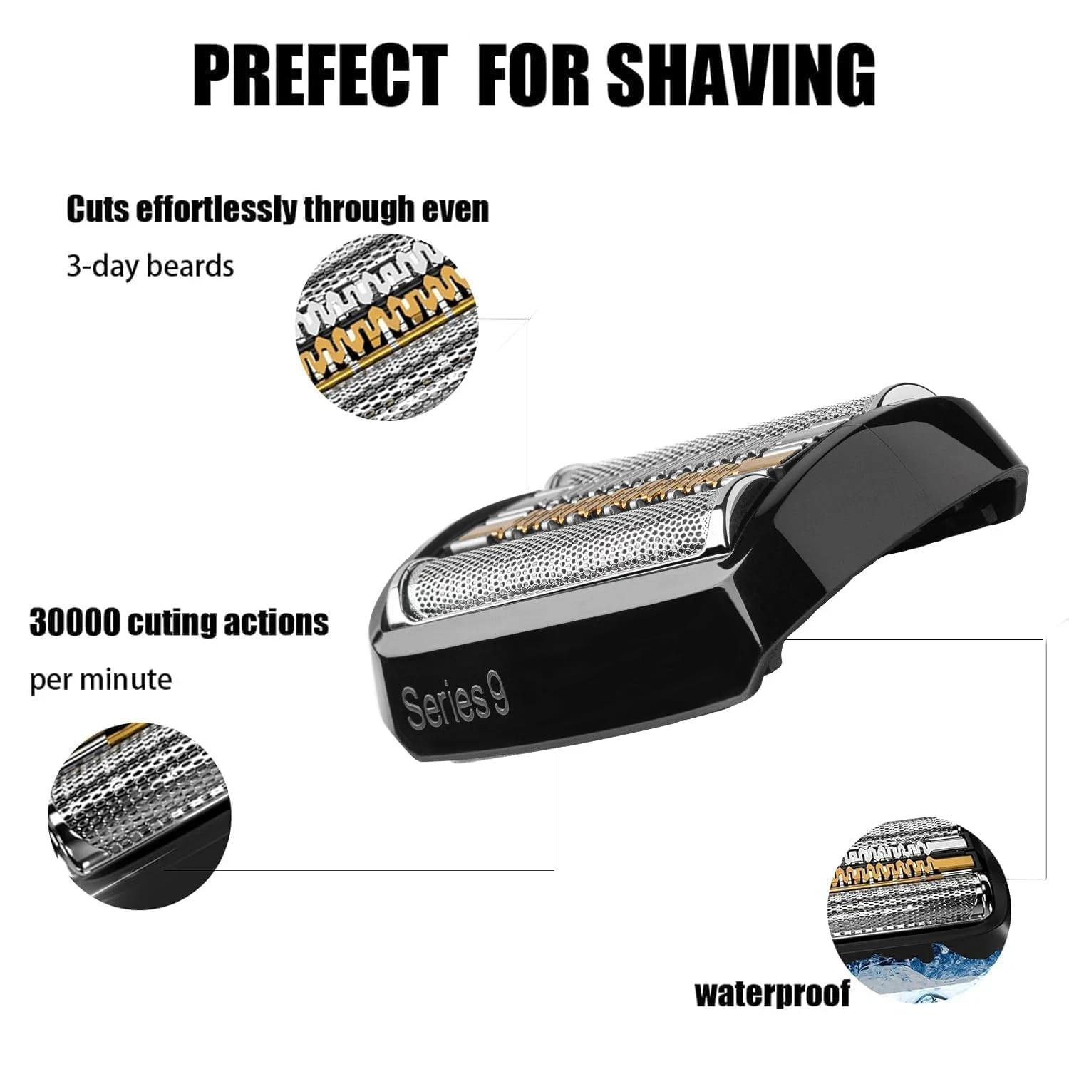 Series 9 Electric Shaver Replacement Head 92B Compatible with Braun S9 Sport Rep