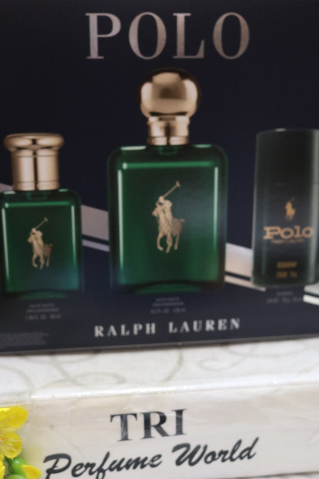 POLO Ralph Lauren 3 pcs. set EDT Men Spray 4.2 oz. + EDT Spray 1.36 + Deodorant