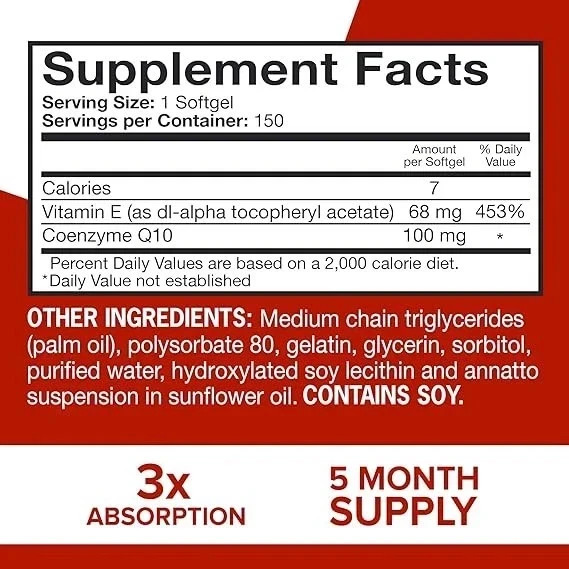 Qunol Ultra CoQ10 – 100 mg – 150 Softgels / NEW & SEALED / EXP 1/28