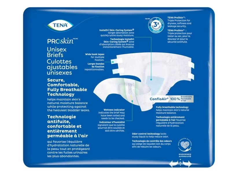 TENA ProSkin Adult Diapers Large 56 Count Super Absorbency Unisex Incontinence U