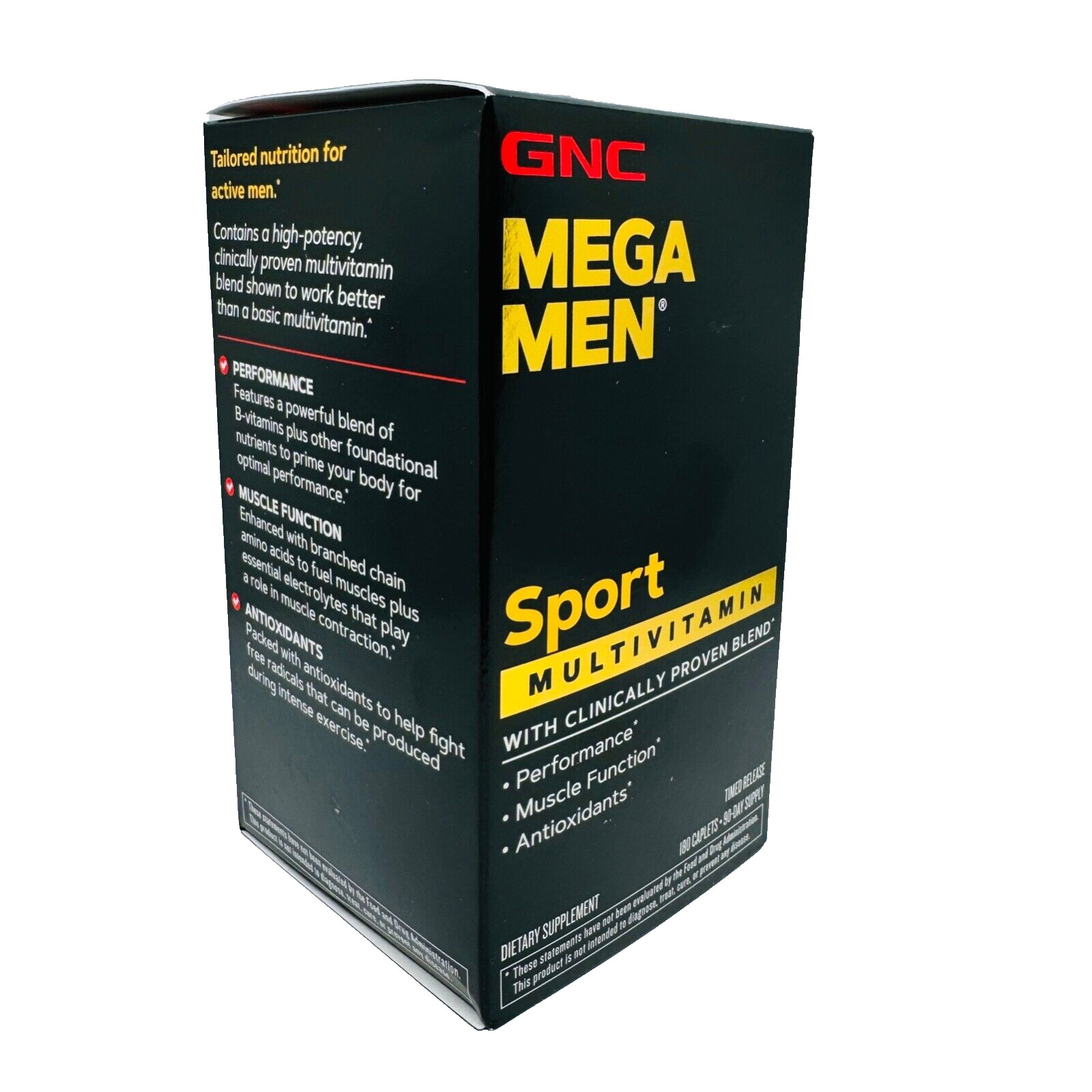 Gnc Mega Men Sports Multivitamin 180 Caplets Free Shipping Expiry 06/2026
