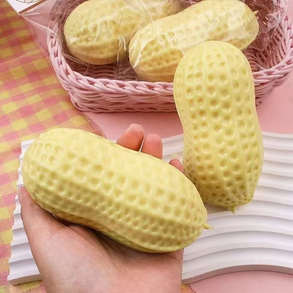 Peanut Stress Ball Squishy Toy Buttery-Soft Feel Fidget Sensory Squeeze
